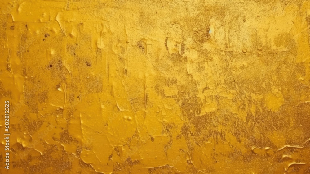 Yellow gold wall background. Generative AI.
