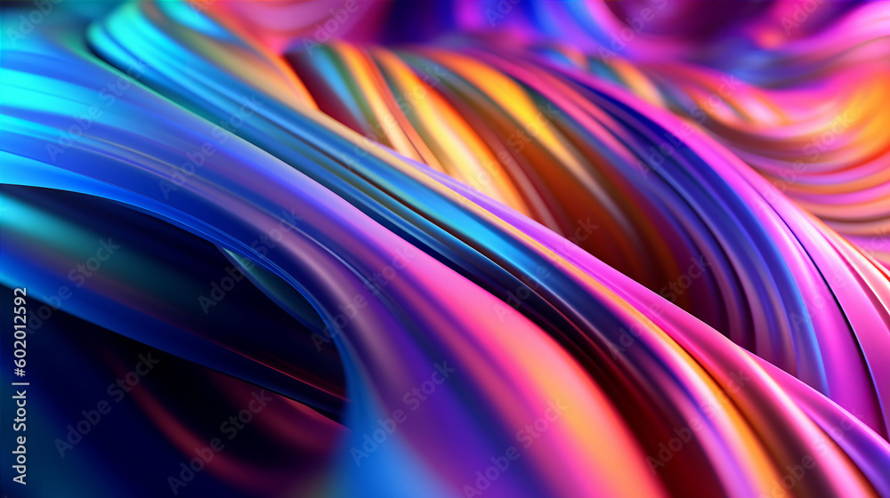 Abstract multicolor holographic coloured sweeping fluid background. A.I. generated. Abstract multicolor holographic coloured sweeping fluid background. A.I. generated.