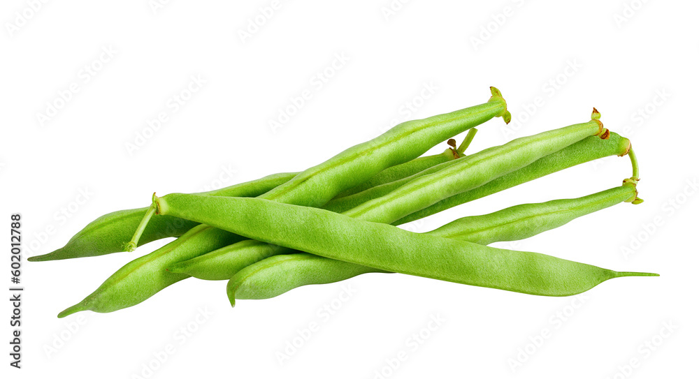 Green beans isolated on white background, full depth of field Green beans isolated on white background, full depth of field