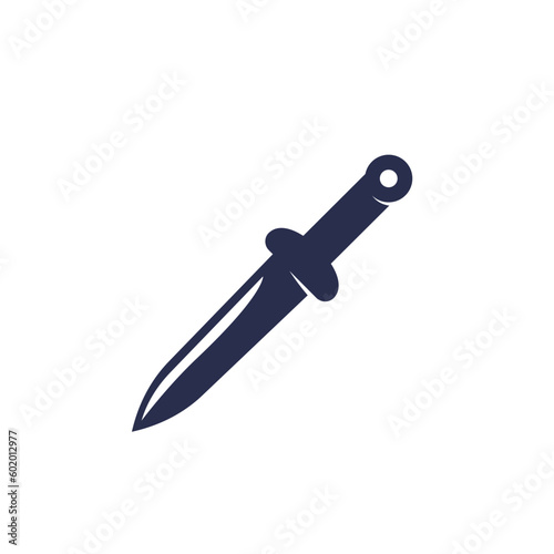 dagger, dirk isolated on white, vector