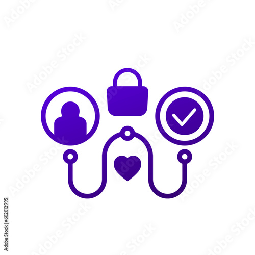 Customer journey icon on white