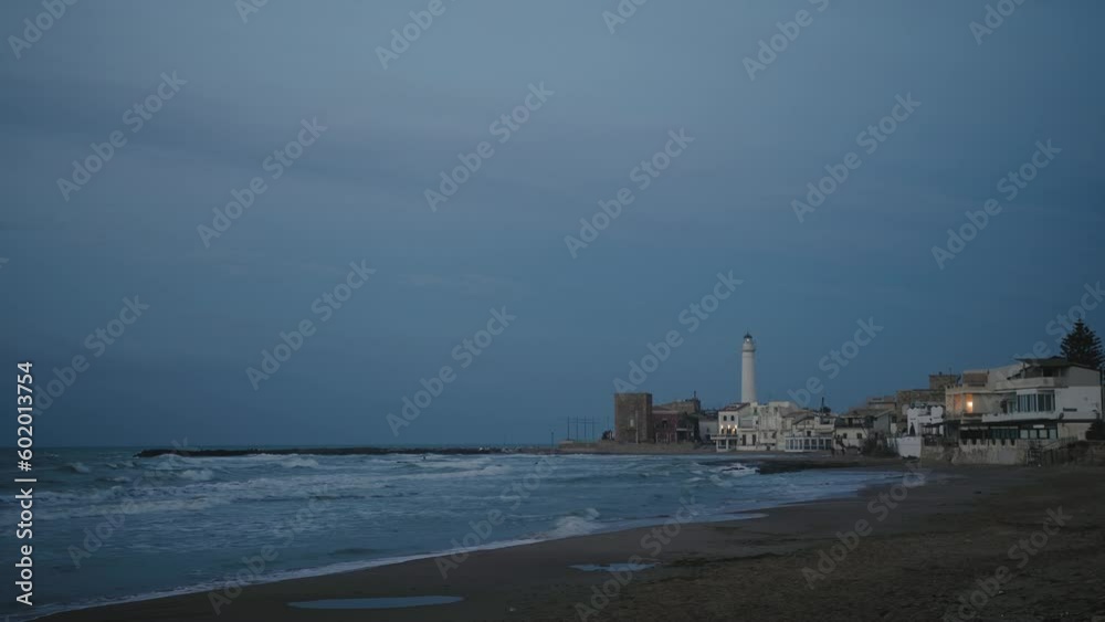 Lighthouse tower on the coastline Lighthouse tower on the coastline