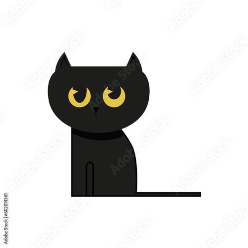 Illustration of a black cat