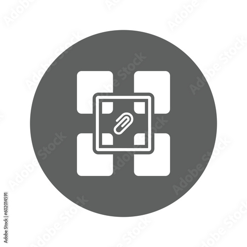 Add, attach sign icon.