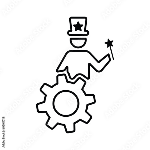 Circus circumstance icon. Line, outline symbol.