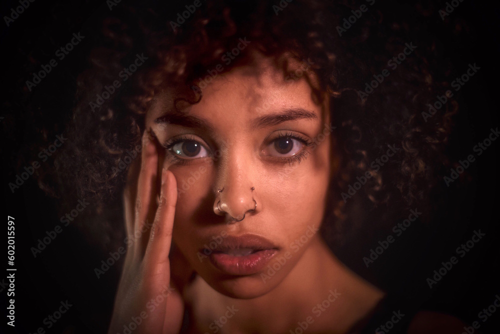 Afro-haired young woman flirting with the camera (3/3) Afro-haired young woman flirting with the camera (3/3)