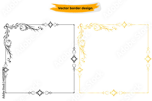 Decorative Frames Abstract Vintage Calligraphic Framing For Invitations And Postcards