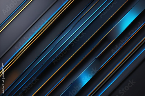 Black blue abstract modern background for design. Dark. Geometric shape. Generative Ai