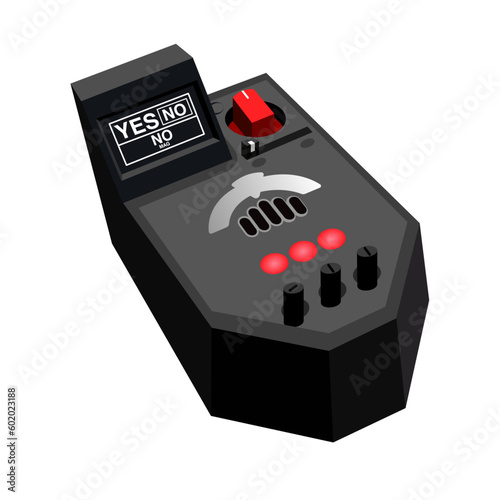The Onvoy ghost hunting device vector. Occult mystery ghost hunters equipment in vector.