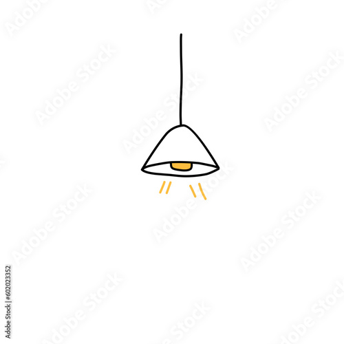 hand drawn ceiling lamp