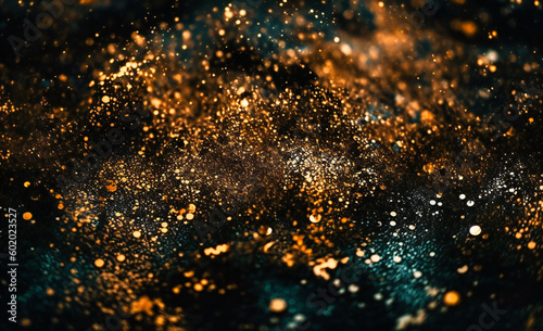 a close up photo of a background with golden glittering stars