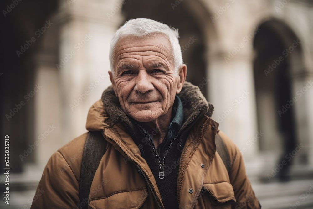Portrait of a senior man on the streets of Paris, France
