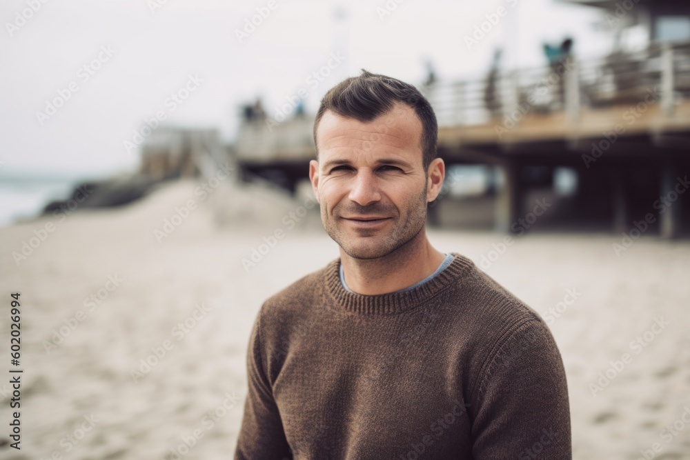 Portrait of handsome man on the beach at the day time. Portrait of handsome man on the beach at the day time.