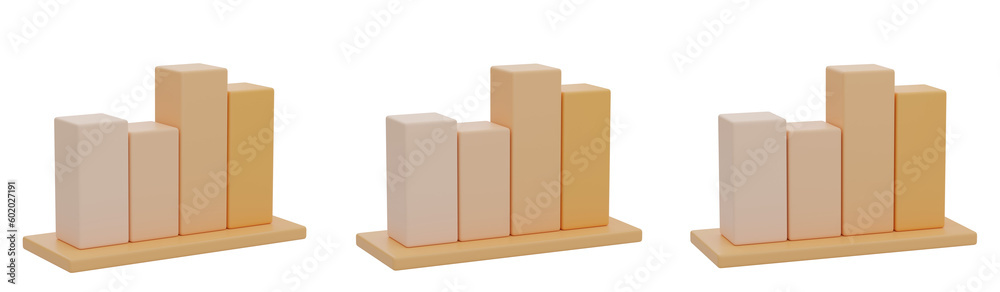orange graph isolated on transparent background, PNG orange graph, 3d render, static graph orange graph isolated on transparent background, PNG orange graph, 3d render, static graph