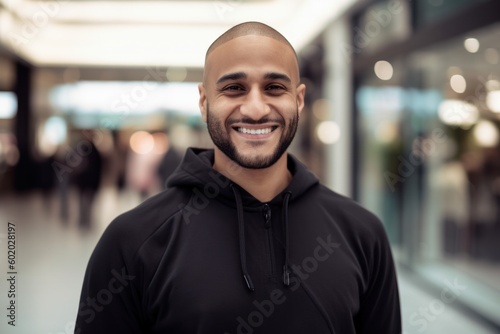 Handsome african american man looking at camera and smiling