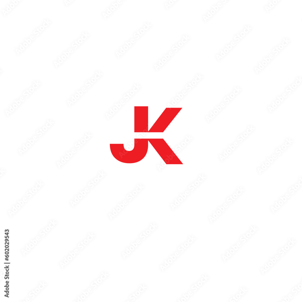 Obraz premium JK logo design vector. monogram logotype template. initials JK symbol icon graphic Alphabet letters Initials Monogram logo jk, kj, j and k