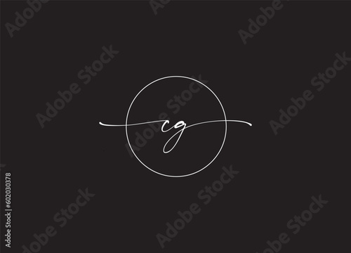 initial CG Logo template vector