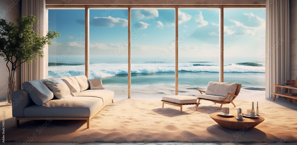 Sun, Sand and Sea: A Coastal Living Room with the Ultimate Vacation Vibe