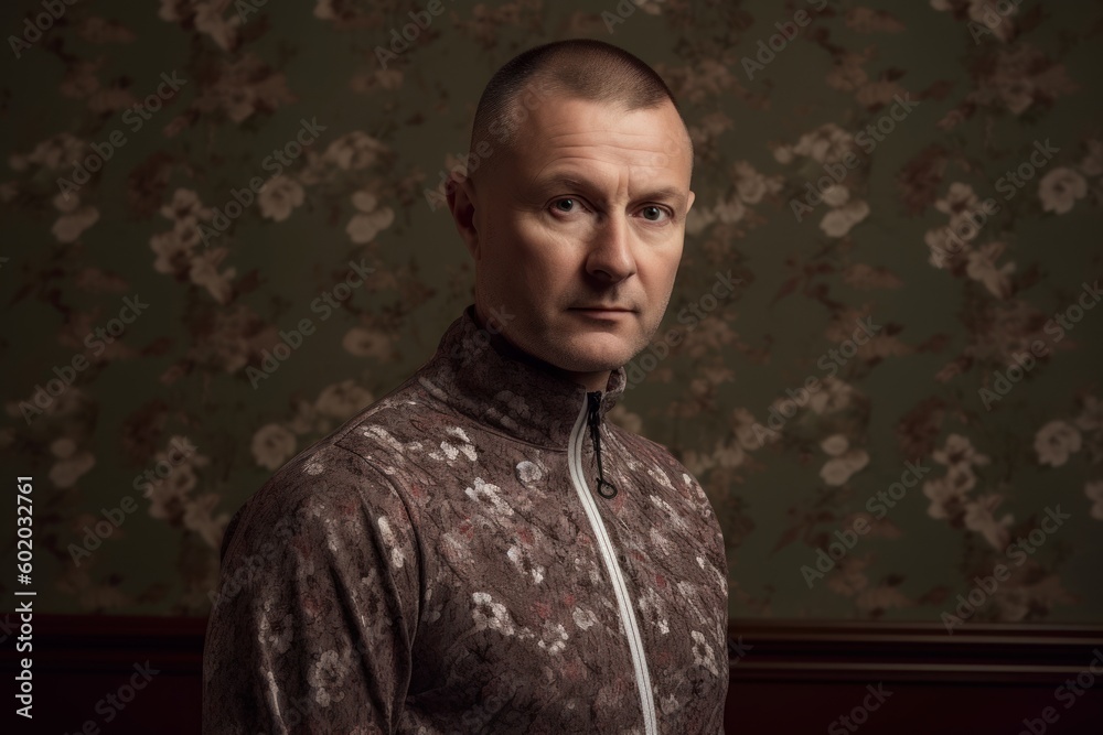 Portrait of a man in a jacket on a vintage background. Portrait of a man in a jacket on a vintage background.