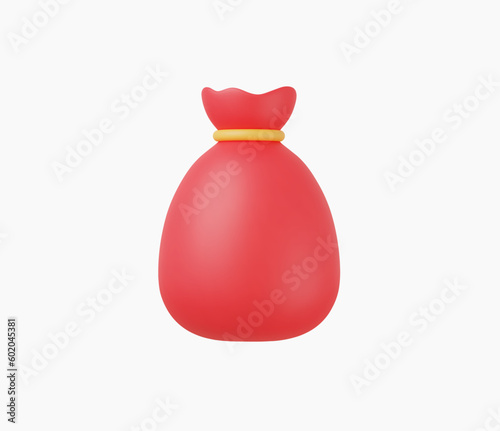 3d Realistic Money bag icon vector illustration