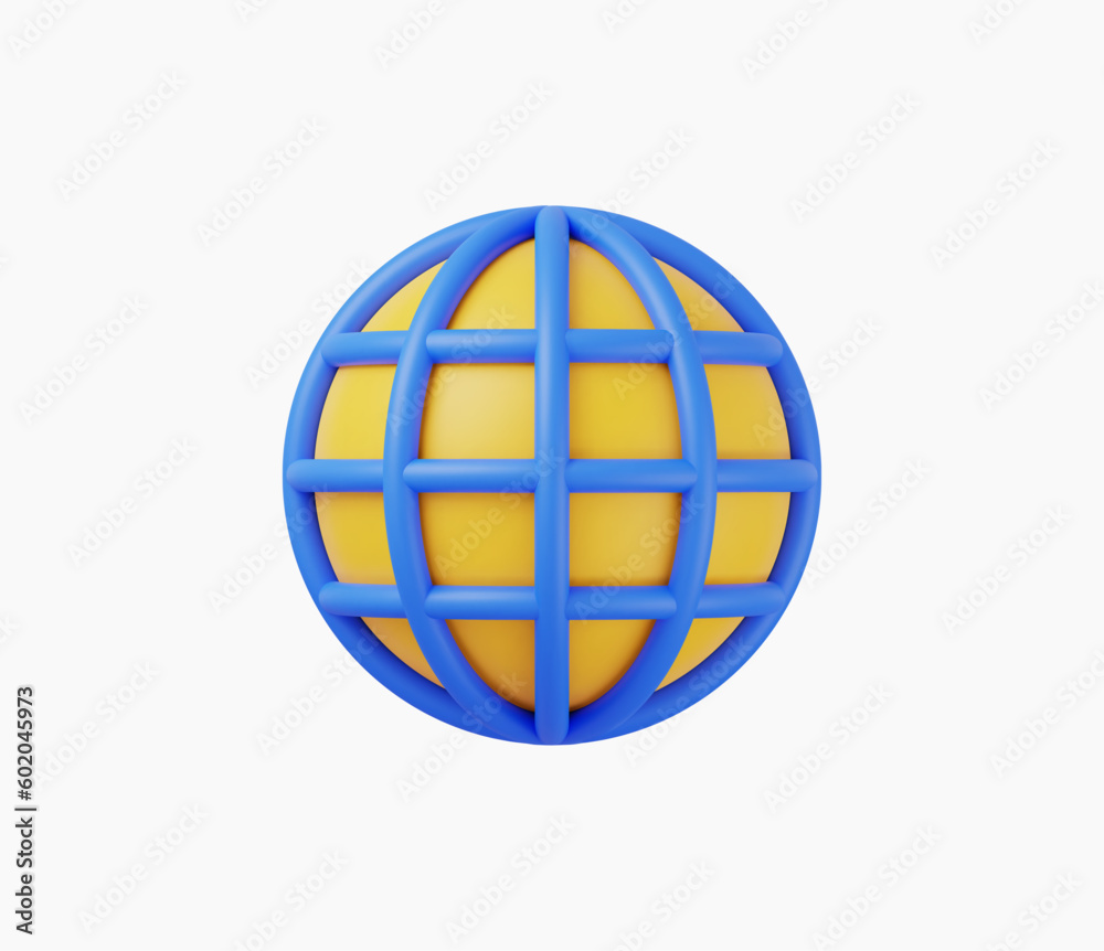 3d Realistic Website icon vector illustration