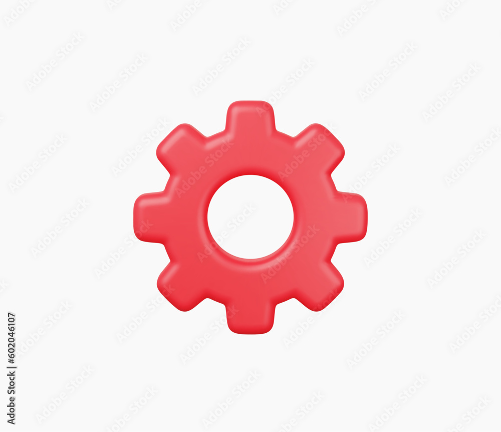 3d Realistic Gear icon vector illustration 3d Realistic Gear icon vector illustration