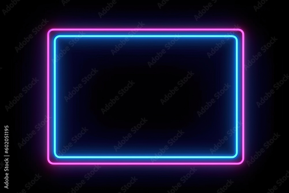 Neon tube Frame Pink Blue orange purple Abstract background, Ai Generative Neon tube Frame Pink Blue orange purple Abstract background, Ai Generative