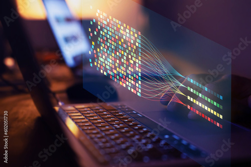 Data science analytics and big data technology concept