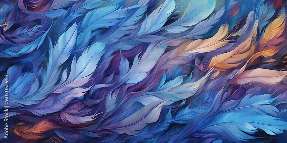 AI Generated. AI Generative. Photo realistic illustration of blue soft feathers. Pattern background texture romantic cozy vibe. Graphic Art Illustration AI Generated. AI Generative. Photo realistic illustration of blue soft feathers. Pattern background texture romantic cozy vibe. Graphic Art Illustration