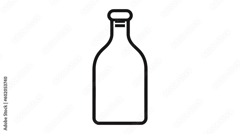 Bottle vector icon, logo isolated on white background Bottle vector icon, logo isolated on white background