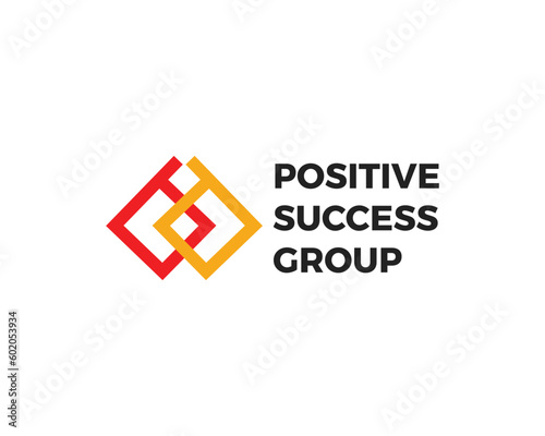 Modern and simple minimal logo design for success group, finance, and banking industry.