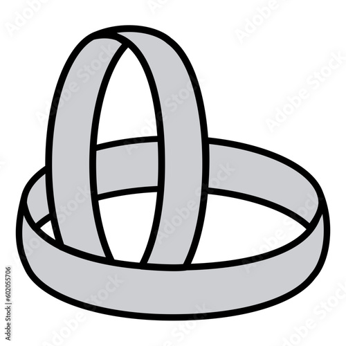 Silver wedding ring 