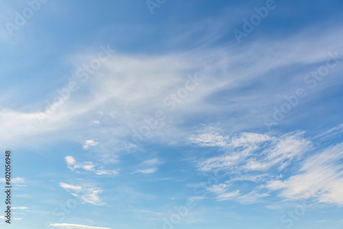 Fototapeta Naklejka Na Ścianę i Meble -  Bright blue sky spring cloudscape backdrop
