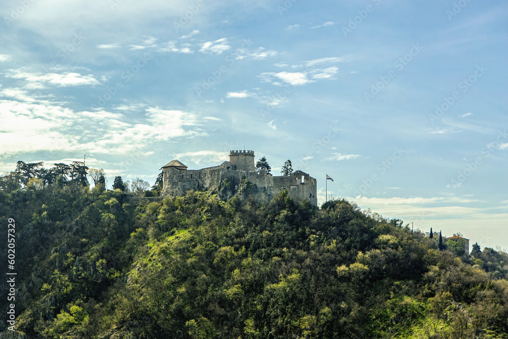 View at Trsat Castle in Rijeka, Istria, Croatia, in early spring