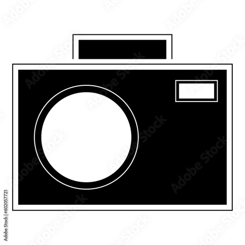 Icon of camera. Digital photo camera. Vector icon for web and design