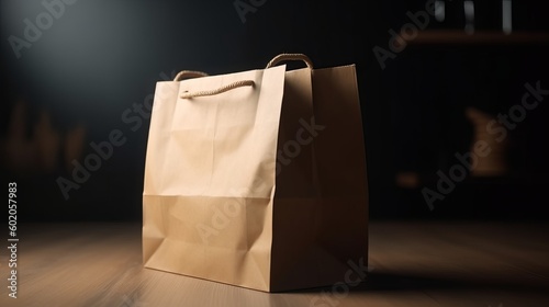 Paper bag full of groceries from the supermarket