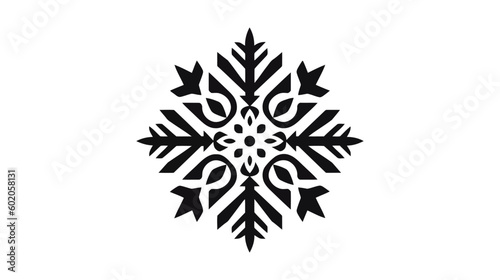 Snowflake icon, vector logo isolated on white background