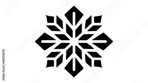 Snowflake icon, vector logo isolated on white background