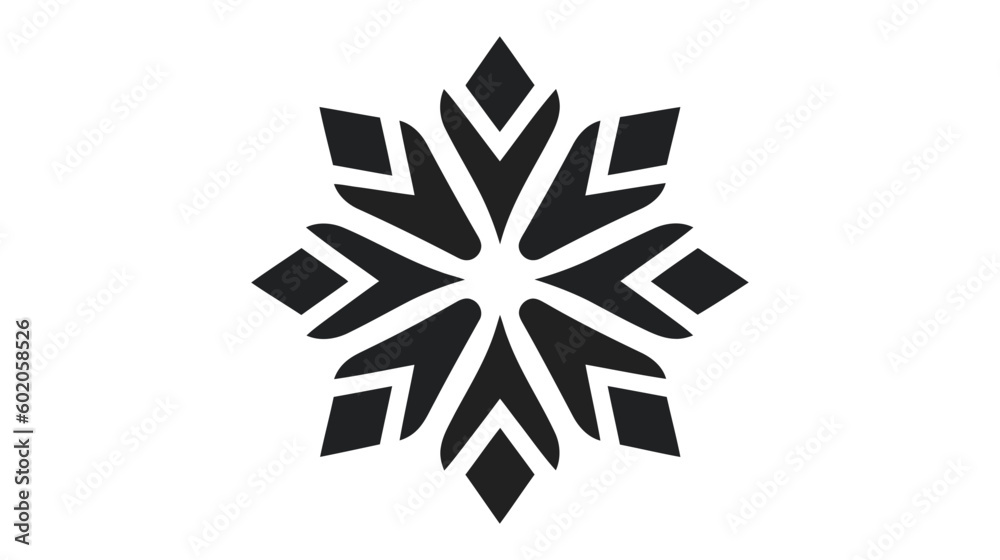 Snowflake icon, vector logo isolated on white background Snowflake icon, vector logo isolated on white background