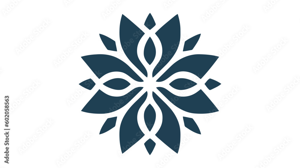 Fototapeta premium Snowflake icon, vector logo isolated on white background