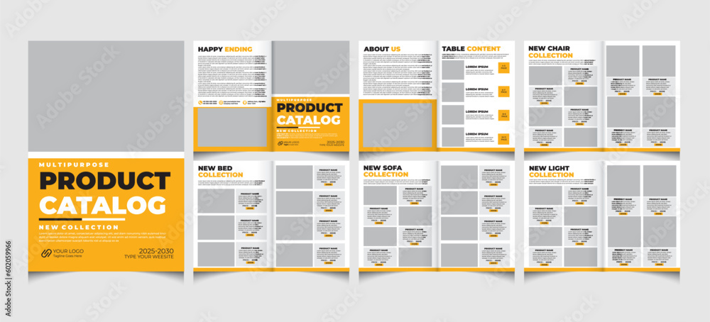 Product catalogue and catalog template catalogue design Stock Vector