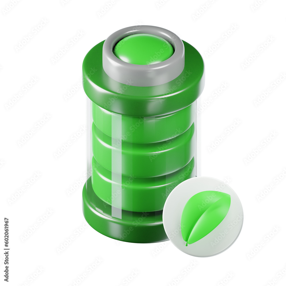 Eco Battery Eco Sustainability concept 3d icons set. Eco Battery Eco Sustainability concept 3d icons set.