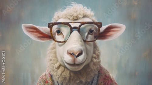 we-nique Vision: A Spectacled Sheep Steals the Spotlight. Generative AI
