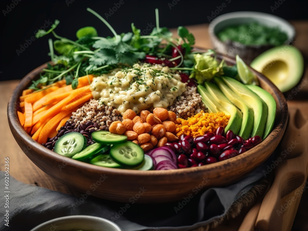 The Vibrant Vision of a Vegan Salad Bowl The Vibrant Vision of a Vegan Salad Bowl