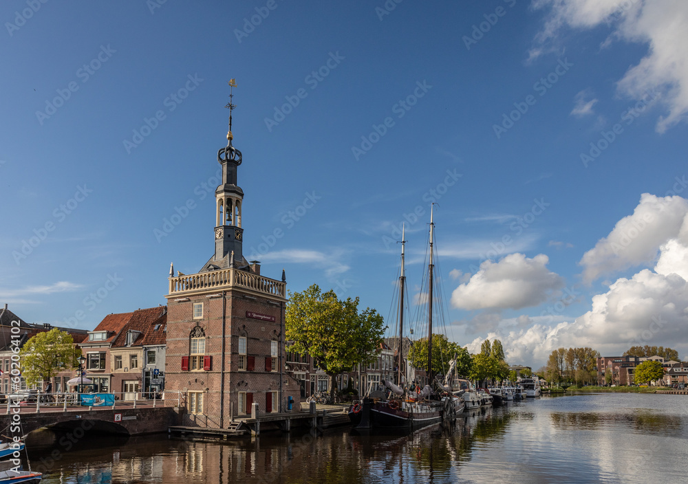 Canal in Alkmaar , Netherlands