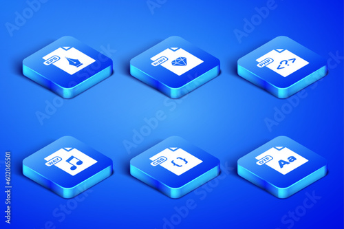 Set OTF file document, EPS, CSS, WAV, RUBY and PHP icon. Vector