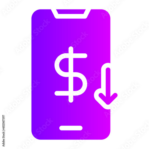 dollar gradient icon