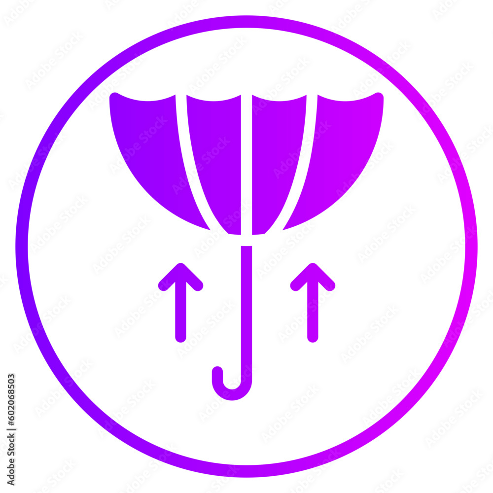 umbrella gradient icon umbrella gradient icon