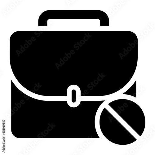 briefcase glyph icon
