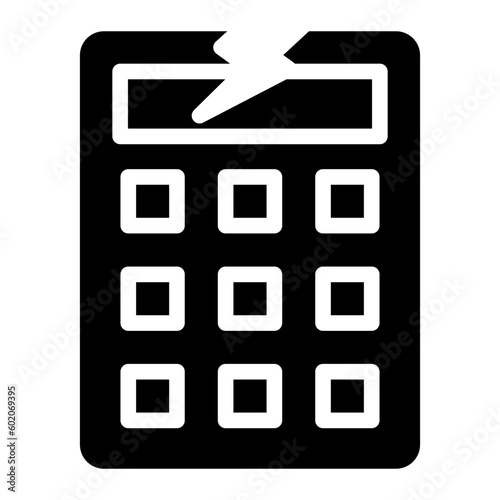 calculator glyph icon